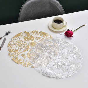 Trasparente fiore PVC plastica 1.5mm di spessore riutilizzabile impermeabile isolamento termico moderno Design tovaglietta tavolo tovaglietta Cross-border - Product Image 2
