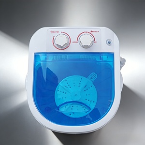 Lavadora Multifuncional Pequeña para el Hogar, Azul, Semiautomática, Portátil, con Cepillo <span class=keywords><strong>Desmontable</strong></span> para Lavar Ropa y Zapatos - Product Image 2