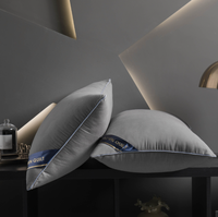 Oreiller de luxe pour hôtel, 1000g, pour un sommeil sain, inspiré des hôtels Hilton, classé 5 étoiles pour le confort et le soutien du cou, motif uni