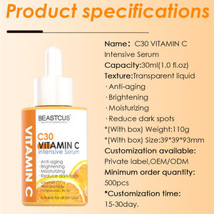 [NOVITÀ] Siero Viso Sbiancante Private Label per la Cura della Pelle, Siero alla Vitamina <span class=keywords><strong>C</strong></span>, Niacinamide e Acido Ialuronico per la Rimozione delle Macchie Scure del Viso - Product Image 6