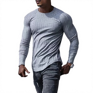 Chemise de sport respirante à manches longues pour homme EVELYN en spandex/polyester, séchage rapide, entraînement, course à pied, fitness, été, modèle OEM ODM - Product Image 4