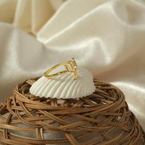 Ins moda 316 L Acero inoxidable Pvd 18K chapado en oro psicología letra griega anillo hermandad Psi anillo regalo mujeres hombres - Product Image 5