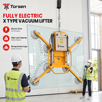 Pengangkat Vakum Tipe X Listrik Penuh 400-1200kg Pengangkat Kaca dengan Cangkir Hisap Vakum Peralatan Pengangkat dengan Remote Control