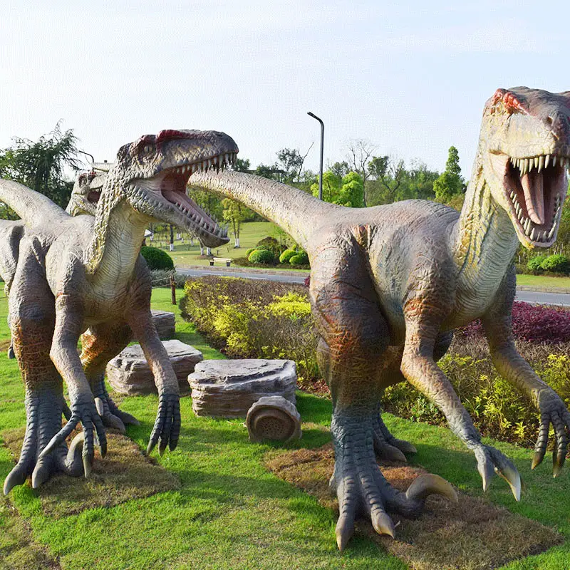 Macera parkı için simüle Animatronic dinozor modeli