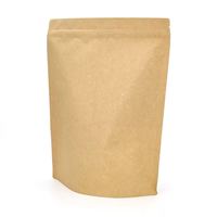 Sacs refermables biodégradables personnalisés avec logo pour sucre, café, emballage, sacs en papier kraft, sacs à collation, noix, thé, sacs à fond plat