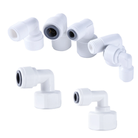 Raccord de tuyau d'eau RO à 90 degrés 1/4\" 3/8\"  Connecteur de tuyau en POM Filtre Pièces d'osmose inverse
