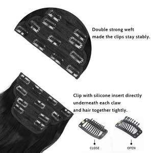 ผมต่อแบบหยิกคาเนคาลอน ความหนาแน่น 180% ชุด 4 ชิ้น สำหรับทุกรูปหน้า ผมยาวแบบลอนสังเคราะห์ ติดคลิป - Product Image 5