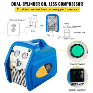 ガス冷媒回収機ポータブル1HPその他冷凍用R410A R22 <span class=keywords><strong>R134A</strong></span> R32オイルセパレーター付き - Product Image 2