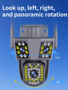 工厂OEM防水3镜头3屏4k高清人体检测Wifi监控彩色夜视闭路电视网络Ip摄像机 - Product Image 4