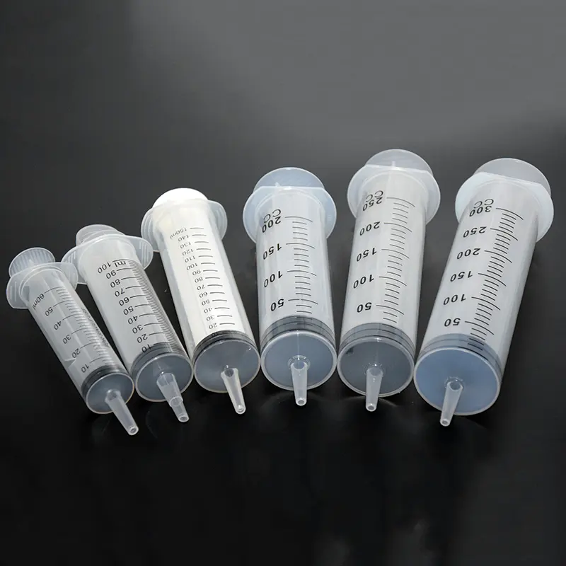 Factory Directly Supply 100ML large caliber dispensing syringe  pumping oil and ink  transparent plastic manual needle tube