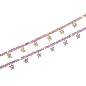 Collana Choker Tennis con Zirconi per Donna, Regalo di Nozze e Fidanzamento, con Ciondolo a Farfalla in Zirconi, <span class=keywords><strong>Gioielli</strong></span> Hip Hop Rock ICED OUT Bling - Product Image 6