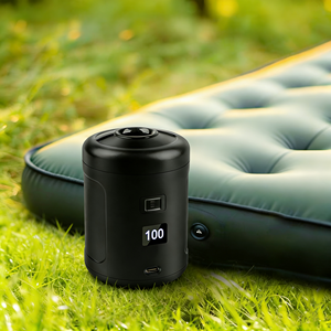 Mini pompe à air électrique rechargeable LCD pour <span class=keywords><strong>camping</strong></span> en extérieur, câble USB avec adaptateur de valve 30-50 PSI pour matelas de lit, en plastique - Product Image 2