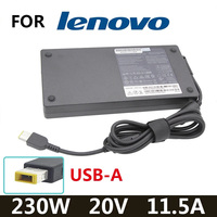 Untuk Adaptor Laptop USB Thinkpad IdeaPad 20V 11.5A 230W Pengisi Daya AC untuk Yoga Legion Y7000 Y7000P Y9000K A940 Y540 P70.