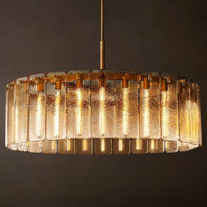 Lámpara Colgante Redonda de Cristal Nórdica, Moderna, para Decoración de Hogar o Salón de Bodas, Hecha a Mano, Lámpara de Araña Moderna de Cristal, Lámpara Colgante de Lujo - Product Image 6