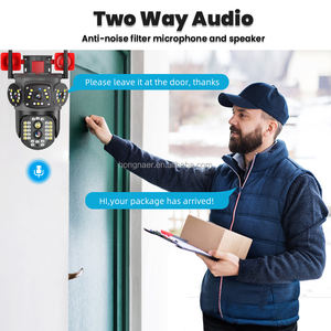 Hongnaer في الهواء الطلق 3 ميجابكسل فيديو مراقبة IP V380 بطاقة Sim 4G عدسة مزدوجة CCTV شبكة كاميرا لاسلكية - Product Image 5