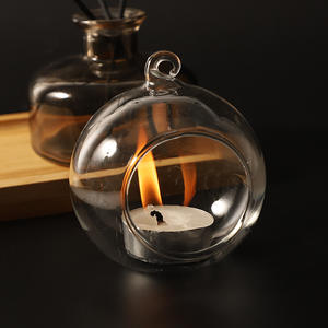 Creative Double Transparent Glass Handmade Eco-friendly Small Tea Light <strong>Holder</strong> Christmas Home Wedding Hanging Decoration Blister - Product Image 4