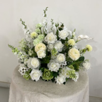 Bouquet de fleurs artificielles réalistes M-FB15 personnalisé en usine, centre de table de 50 cm, arrangement floral artificiel pour banquet