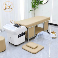 Lit de massage thaïlandais sans plomberie pour lavage de cheveux, unité de spa capillaire avec bac à shampoing portable