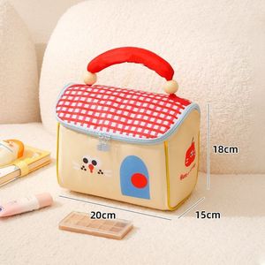 Multifunción de gran capacidad Mini Cute Little House Styling Handheld Cosmetic Bag Neceser DE ASEO Bolsa de almuerzo de mantenimiento fresco - Product Image 6