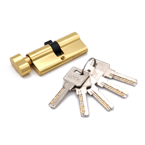 กุญแจล็อคทรงยุโรปแบบเดี่ยวขนาด 70 มม. พร้อมปุ่มกดทองเหลือง 5 ปุ่ม สำหรับประตู - Product Image 3