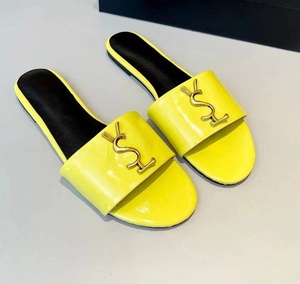 2026 En gros, Sandales à enfiler de créateur en cuir verni de qualité supérieure pour femmes, tendance été, de luxe, de marque célèbre - Product Image 4