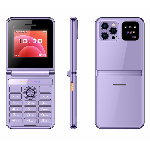 P50-B 2.4 Inch Flip Feature Phone Fashion Keypad Mobile Phone With FM Video Music for Women Men Kids Old