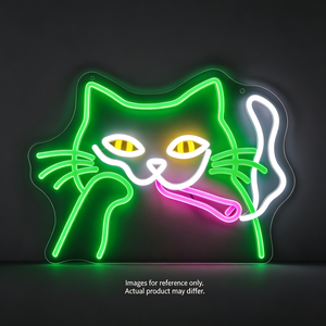 Enseigne néon LED Cool Cat, lampe murale créative en forme d'animal avec logo personnalisable, publicité et décoration intérieure pour chambre, bar, salle de jeux - Product Image 4