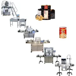 engineer design seeds/nuts/candy bag cans filling machine production line granule filling and sewing machine with laser coding
