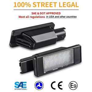 Feux de plaque d'immatriculation blancs à LED pour 2007- <span class=keywords><strong>Peugeot</strong></span> 207 CC 308 MK2 <span class=keywords><strong>208</strong></span> 2008 3008 508 Tag Lamp Assembly Replacement - Product Image 3
