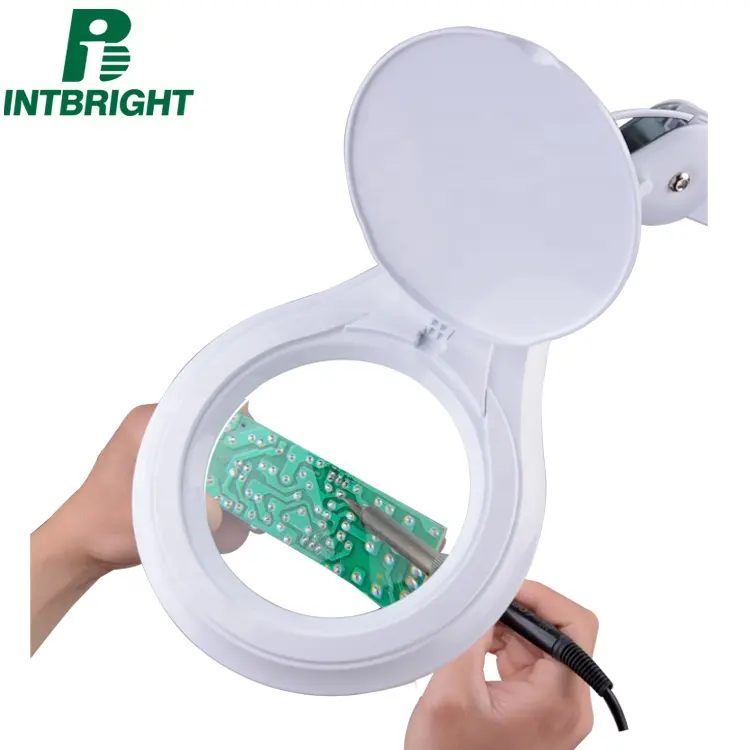 127 Mm Glas Lens Vergrootglas Lamp Met Licht Voor Pcb Inspectie Repareren Testen Tooling Optische Instrument