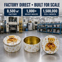 Boîte en étain personnalisée, boîte en fer blanc et boîte métallique, boîte en étain ronde avec couvercle pour biscuits et bonbons, emballage en étain de qualité alimentaire, MOQ 5000