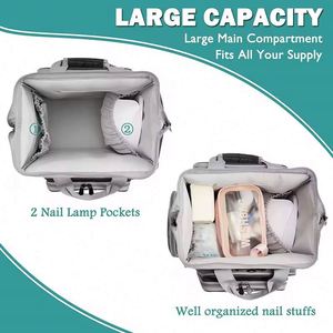Free Sample Factory Large <b>Nail</b> <b>Polish</b> <b>Organizer</b> Storage Case <b>Nail</b> <b>Polish</b> Holder Bag Travel Carrying Case Fits All <b>Nail</b> Supplies - Product Image 5