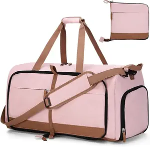 Large Travel Duffel Bag Foldable Weekender Duffel Bag Sports Gym Bag for Women