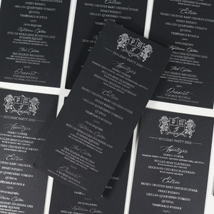 2025 Tùy Chỉnh Thiết Kế Độc Đáo Da Kết Cấu Giấy Thẻ Trình Đơn Với Tùy Chỉnh Trắng Lá Văn Bản Cho Đám Cưới Tổ Chức Sự Kiện Bên - Product Image 2