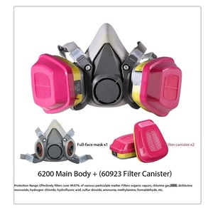 60921 Filtre respiratoire <span class=keywords><strong>P100</strong></span> pour <span class=keywords><strong>cartouche</strong></span> de gaz de marque OEM, pour vapeurs organiques et poussières, compatible avec les masques à gaz - Product Image 2