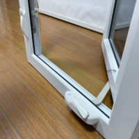 Ventanas Abatibles de PVC de Diseño Americano, Doble Acristalamiento, Acero Inoxidable, para Exteriores, Dormitorio, Sala de Estar, Diseño Europeo Moderno