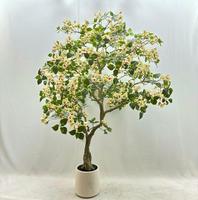 Arbre artificiel de bougainvillier de luxe pour intérieur et extérieur avec pot, décoration pour la maison