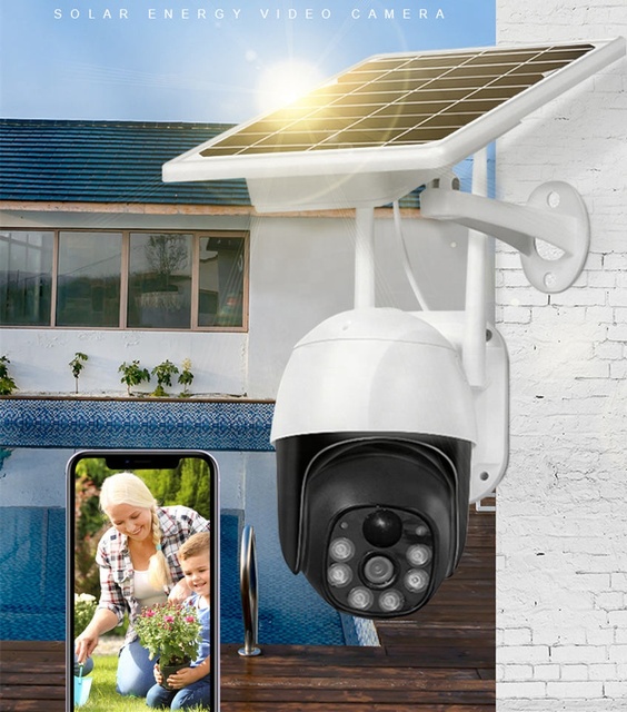 Jortan V380pro CCTV Solar 4G LTE Wireless WiFi Colorful Night Vision Recording Security Camera