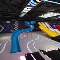 Grande Salle de Jeux Intérieure Commerciale Matrix Slide Play Center pour Tous les Âges avec Toboggans et Espaces Parent-Enfant