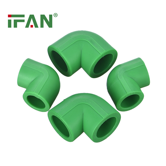 IFAN Green Color PPR Pipe Fittings 1/2"  PPR Elbow 32- 110mm PPR Fittings Elbow