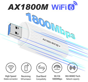Adattatore WiFi USB AX1800, Dongle USB 3.0 WiFi6 5GHz, Scheda di Rete Wireless Dual Band per PC, Laptop, Windows, macOS - Product Image 3