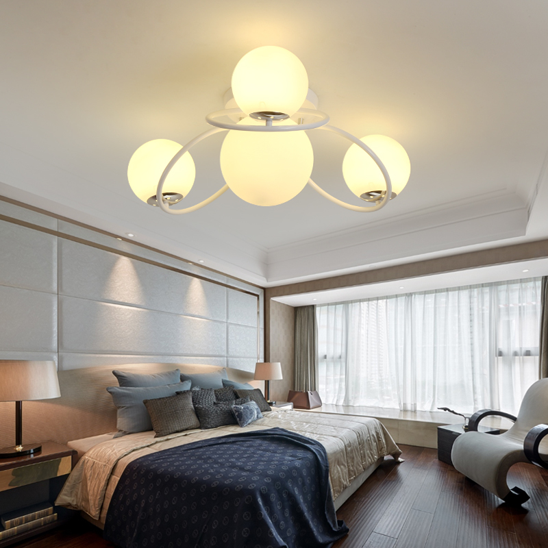 Factory price glass material circular bubble led source bedroom e27 ceiling light