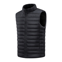 Gilet matelassé pour homme, veste sans manches, col montant, chauffe-corps léger, vêtement d'extérieur d'hiver