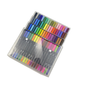 Marqueur artistique double pointe flexible aux couleurs uniques, stylo à pointe pinceau pour lignes fines, stylo pinceau aquarelle - Product Image 2
