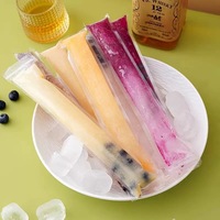 Sachets en plastique transparent thermoscellables Candyer pour moules à glaces, sachets à glaces avec fermeture éclair pour yaourts, bonbons glacés, faveurs de fête