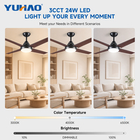 Ventilador de Techo BLDC Silencioso de 48 Pulgadas con 4 Aspas de ABS para Sala de Estar, Comedor y Dormitorio, Fabricación OEM ODM