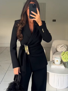 Phụ Nữ Phù Hợp Với Bộ Quần Áo Blazers Hai Mảnh Thiết Lập Phụ Nữ Phù Hợp Với - Product Image 2