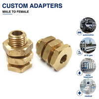 Custom H59 Brass Double Hex Bulkhead Through-Panel Adapter NPT BSP Metric Male Thread OEM ODM for Industrial Panel Mounting