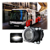 Phare de bus LED 90 mm 3,5 pouces Faisceau de croisement Position avant Feu scellé pour bus Moto Autocar Tracteur