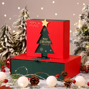 Boîte d'emballage de fruits de Noël en gros boîte-cadeau en carton de bonbons de réveillon de Noël
